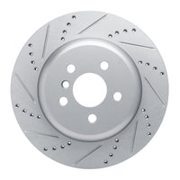 R1 Concepts R1 17-25 BMW 230I Right Rear Drilled & Slotted Silver Brake Rotor