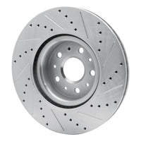 R1 Concepts R1 14-25 Cadillac CT5 Front Left Drilled & Slotted Silver Brake Rotor
