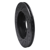 R1 Concepts R1 84-95 Mercedes-Benz 260E Front Right Drilled & Slotted Black Brake Rotor