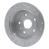 R1 Concepts R1 99-02 Daewoo Leganza Rear Left Drilled & Slotted Silver Brake Rotor