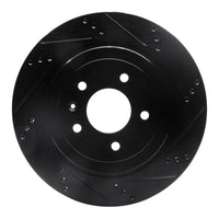 R1 Concepts R1 05-11 Cadillac CTS Rear Right Drilled & Slotted Black Brake Rotor