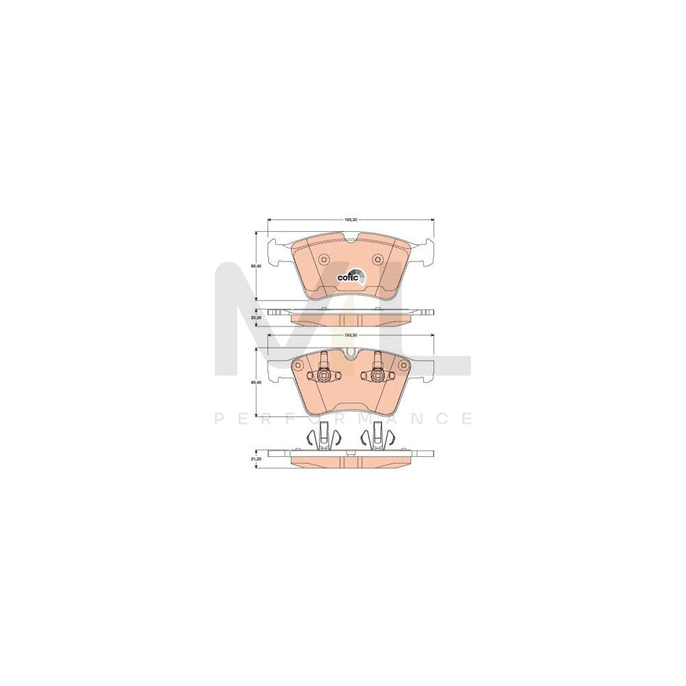 TRW Cotec Gdb1797 Brake Pad Set Prepared For Wear Indicator | Performance Parts Direct Car Parts