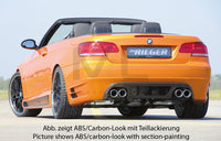 Rieger 00099568 BMW 3 Series E92 E93 Rear Diffuser for Twin Tailpipe Left & Right - Carbon-Look