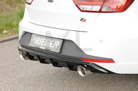 Rieger 00088104 SEAT 5F Leon FR Rear Diffuser for Sport Tailpipe Left & Right - Glossy Black