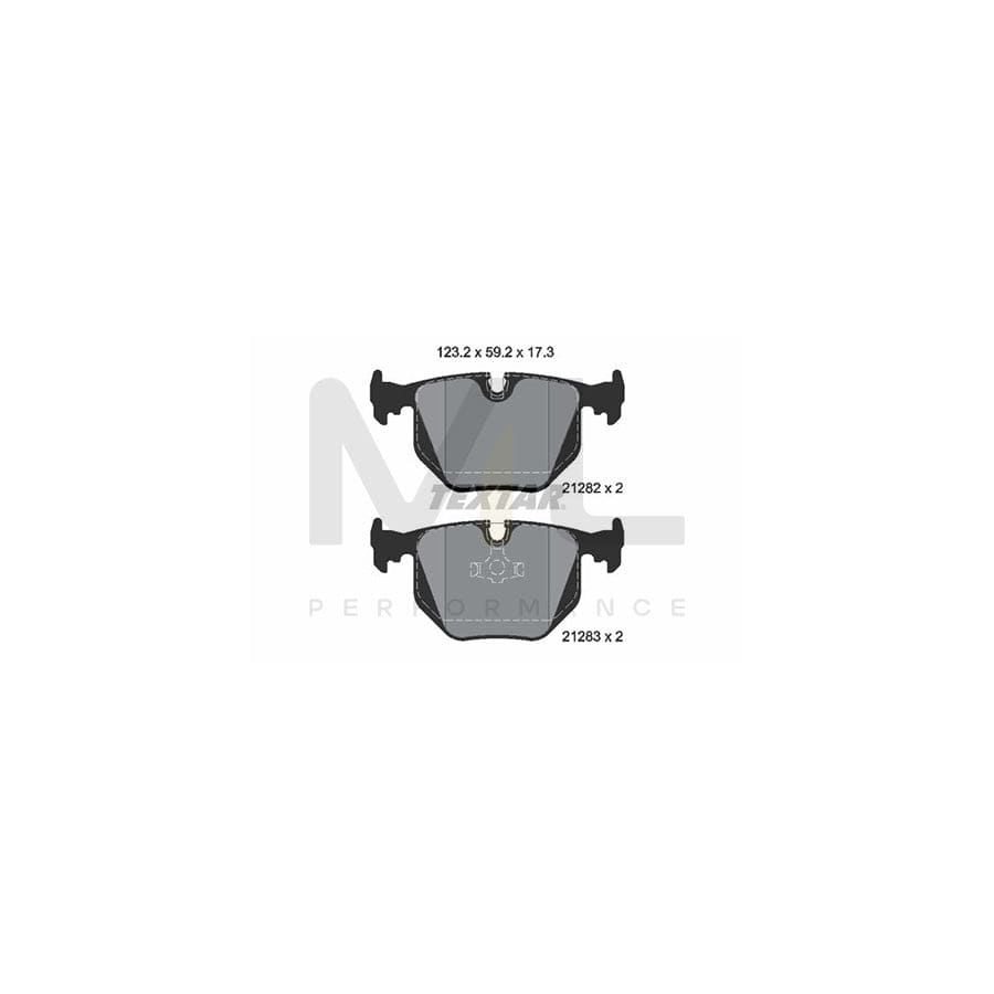 TEXTAR 2128201 Brake pad set prepared for wear indicator