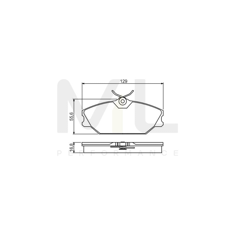 Bosch 0986495262 Brake Pad Set BP1564 | Performance Parts Direct Car Parts