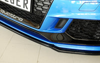 Rieger 00088161 Audi 8V RS3 Front Splitter - Glossy Black