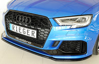 Rieger 00088161 Audi 8V RS3 Front Splitter - Glossy Black