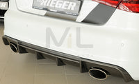 Rieger 00099357 Audi 8V Rear Diffuser for Sport Tailpipe Left & Right (A3 & S3) - Carbon-Look