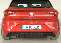 Rieger 00027055 SEAT Leon KL Rear Diffuser -  Matte Black
