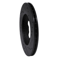 R1 Concepts R1 79-83 Nissan 280ZX Front Left Drilled & Slotted Black Brake Rotor