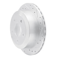 R1 Concepts R1 05-06 Pontiac GTO Rear Right Drilled & Slotted Silver Brake Rotor