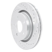 R1 Concepts R1 99-04 Chrysler 300M Front Right Drilled & Slotted Silver Brake Rotor