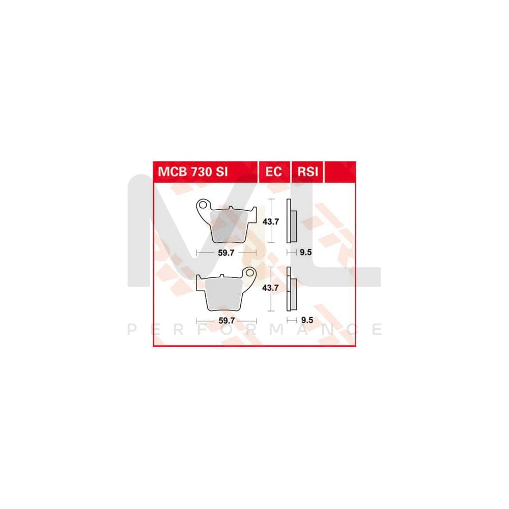 TRW Sinter Offroad Mcb730Si Brake Pad Set | Performance Parts Direct Car Parts