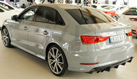 Rieger 00088157 Audi 8V A3 Rear Diffuser for Twin Tailpipe Left - Glossy Black