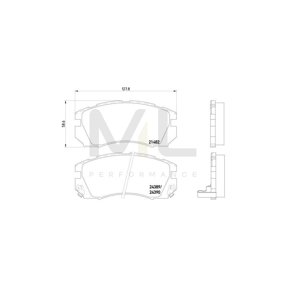 Brembo P 78 007 Brake Pad Set With Acoustic Wear Warning