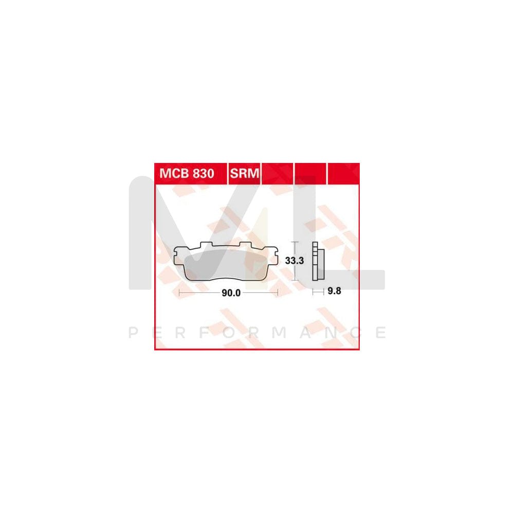 TRW Sinter Maxi Scooter Mcb830Srm Brake Pad Set | Performance Parts Direct Car Parts