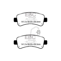 EBC PDKR1116 Citroen Fiat Peugeot Ultimax Rear Brake Pad & Plain Disc Kit - Brembo Caliper