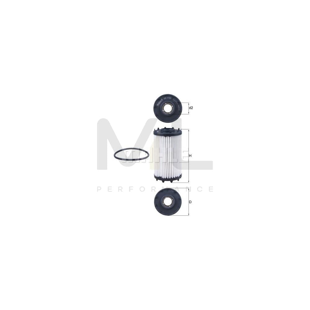 MAHLE ORIGINAL OX 1184D Oil Filter Filter Insert | Performance Parts DirectCar Parts
