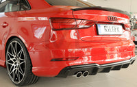 Rieger 00056824 Audi 8V A3 Rear Diffuser for Twin Tailpipe Left -  Matte Black