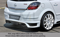 Rieger 00051268 Opel Astra H Rear Diffuser for Twin Tailpipe Left & Right -  Matte Black