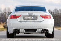 Rieger 00099064 Audi B8 B81 A5 Rear Diffuser for Twin Tailpipe Left & Right - Carbon-Look