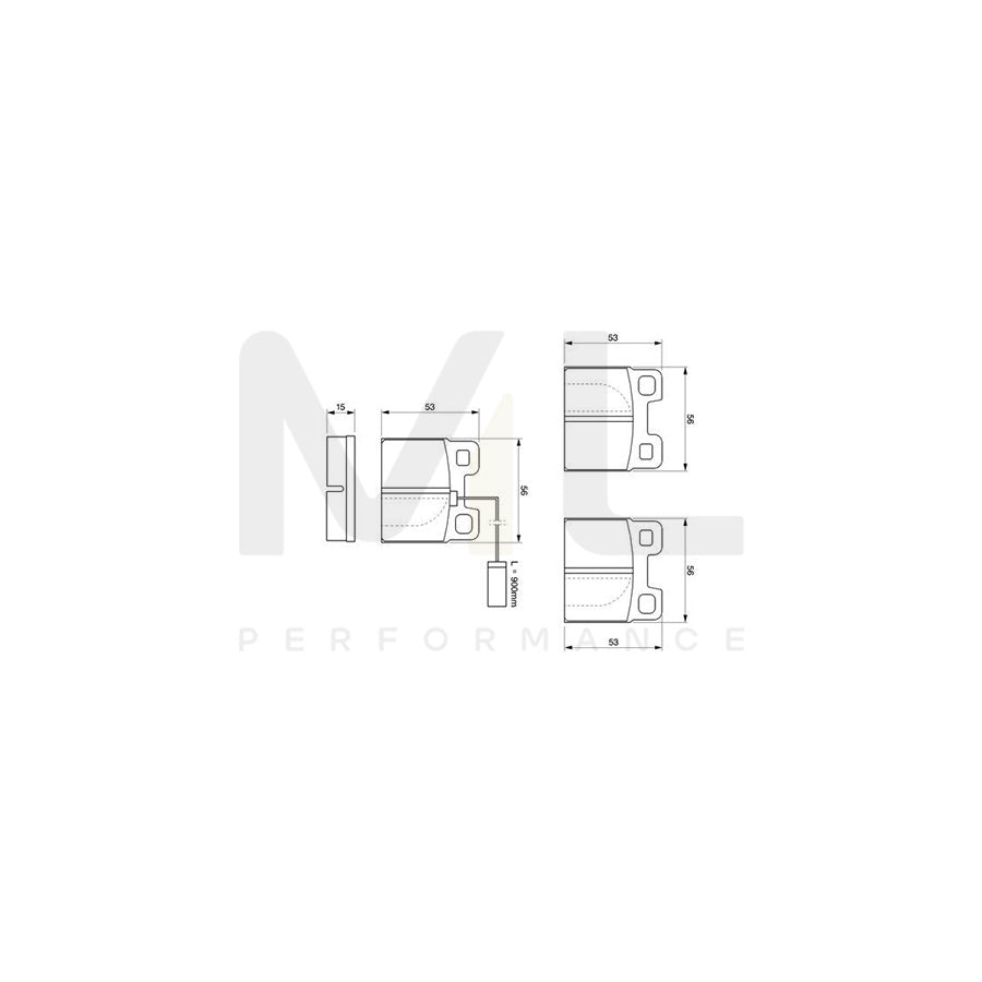 Bosch 0986424049 Brake Pad Set For Alfa Romeo 75 (162B) BP023 | Performance Parts Direct Car Parts