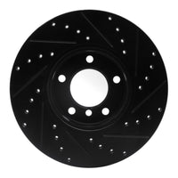 R1 Concepts R1 07-21 BMW 430I xDrive Front Left Drilled & Slotted Black Brake Rotor