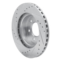 R1 Concepts R1 1991-1996 Dodge Dakota 4WD Front Right Drilled & Slotted Silver Brake Rotor