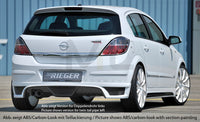 Rieger 00051267 Opel Astra H Rear Diffuser for Tailpipe Left -  Matte Black