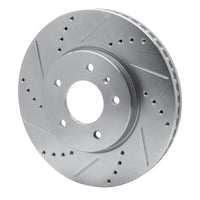 R1 Concepts R1 07-15 Chevrolet CAPTIVA Front Left Drilled & Slotted Silver Brake Rotor