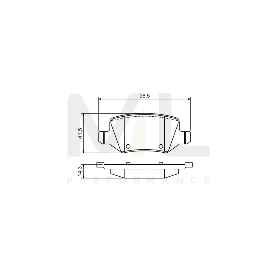 Bosch 0986494569 Brake Pad Set BP1490 | Performance Parts Direct Car Parts