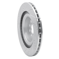 R1 Concepts R1 12-21 Tesla Model S Rear Right Drilled & Slotted Silver Brake Rotor