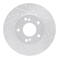 R1 Concepts R1 90-97 Infiniti Q45 Front Right Drilled & Slotted Silver Brake Rotor