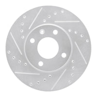 R1 Concepts R1 16-22 Chevrolet SPARK (USA/Canada) Front Left Drilled & Slotted Silver Brake Rotor