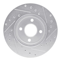 R1 Concepts R1 83-88 Chrysler E CLASS Front Left Drilled & Slotted Silver Brake Rotor