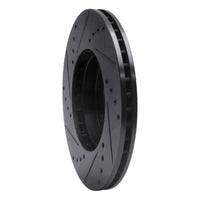 R1 Concepts R1 98-99 Acura CL Front Right Drilled & Slotted Black Brake Rotor