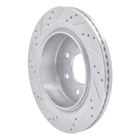 R1 Concepts R1 12-14 Ford F-150 RWD Rear Right Drilled & Slotted Silver Brake Rotor