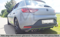 Rieger 00027007 SEAT 5F Leon FR Rear Diffuser for Twin Tailpipe Left -  Matte Black