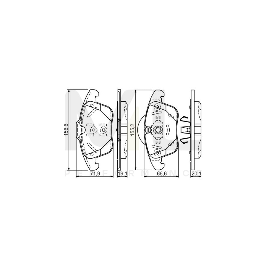 Bosch 0986Tb3184 Brake Pad Set  | Performance Parts Direct Car Parts