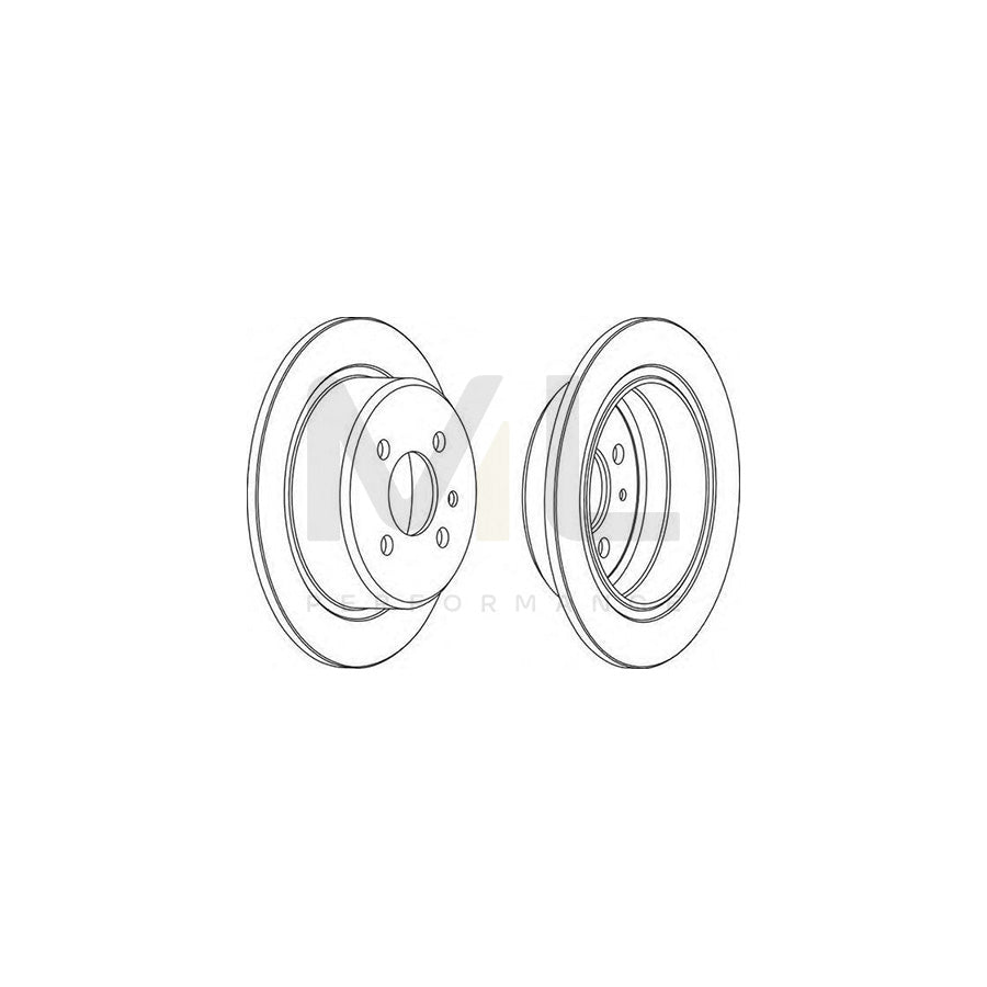 FERODO DDF093-1 Brake Disc Solid, with bolts/screws | Performance Parts Direct Car Parts