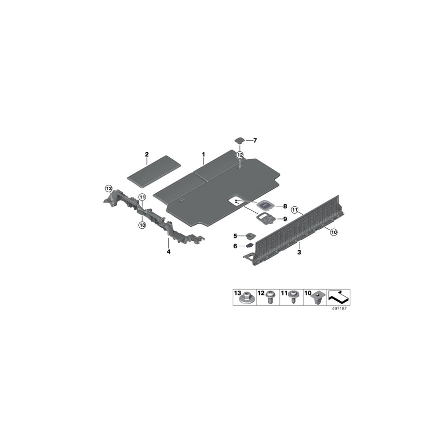 Genuine BMW 51477483975 G07 Floor Carpet, Luggage Compartment ANTHRAZIT (Inc. X7 50iX, X7 30dX & X7 40iX) |