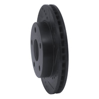 R1 Concepts R1 91-94 Toyota Previa Front Right Drilled & Slotted Black Brake Rotor
