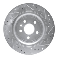 R1 Concepts R1 10-17 Volvo XC60 Rear Left Drilled & Slotted Silver Brake Rotor