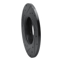 R1 Concepts R1 2014-2022 Chrysler 200 Rear Right Drilled & Slotted Black Brake Rotor