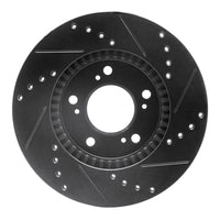 R1 Concepts R1 91-01 Acura RL Front Left Drilled & Slotted Black Brake Rotor