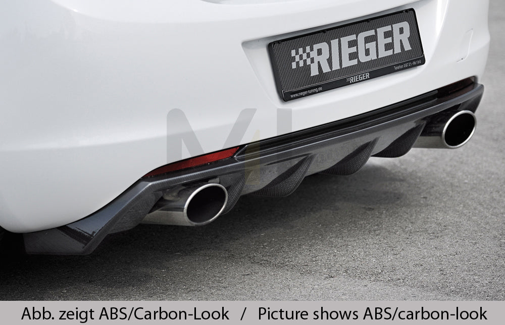 Rieger 00051316 Opel Astra J Rear Diffuser for Sport Tailpipe Left & Right -  Matte Black