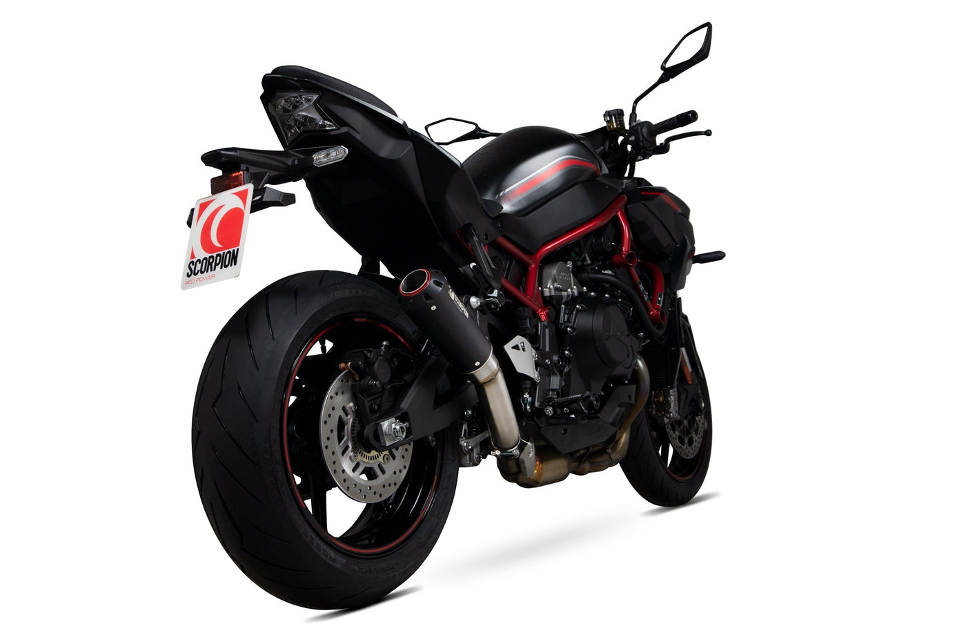Scorpion PKA135BCER Kawasaki Z H2 Red Power Slip-On - Black Ceramic Coated Sleeve |  UK