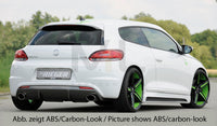 Rieger 00014112 VW 13 Mk3 Scirocco Rear Diffuser for Sport Tailpipe Left & Right -  Matte Black