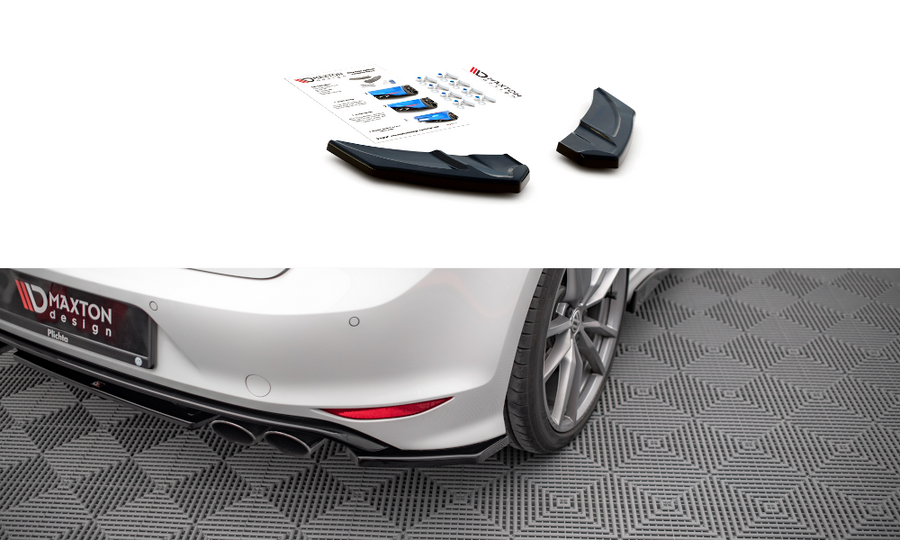 Maxton Design Volkswagen Golf R MK7 Rear Side Splitters V.3